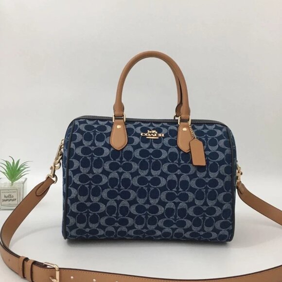 ❤️ COACH Rowan Large Satchel Bag Signature Canvas CY699 New - Picture 5 of 6